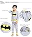 Baby Boys Superman & Batman 2 Piece Long Sleeve Jersey Nightwear Cute Pjs Set,Gray,4T