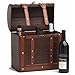 Chateau 6 Bottle Antique Wooden Wine Box by Twine
