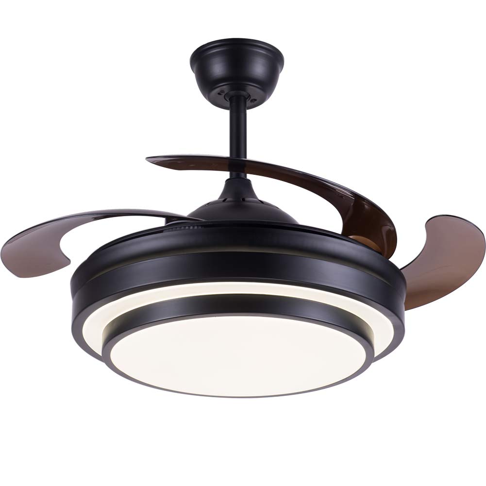 Buy 42 Inch Dimmable Retractable Ceiling Fan Light Color Temperature 