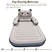 WeTong Twin Size Air Mattress, Inflatable Toddler Travel Bed Firm Airbed Portable Blow Up Matress for Kids with Detachable Backrest Electric Pump for Home Travel Camping Hiking Backpacking 79x47x8in