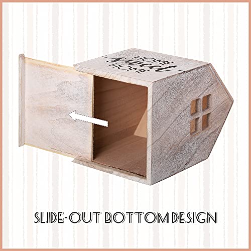 House Tissue Box Cover House Shaped Tissue Box Holder Wooden Tissue Box