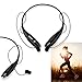 GEARONIC TM Wireless Sport Stereo Headset Bluetooth Earphone headphone Compatible with Android or iPhone Black