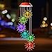 Solar Sunflower Wind Chime, for Mom for Wife for Grandma from Daughter, Outdoor Decor, Aunt Gifts,mom Gifts,Birthday Gift,Gardening Gift,Color Wind Chime,Commemorative Wind Chime