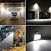 FASIHILAN 50W Motion Sensor Flood Light, Outdoor Waterproof Wall Light Fixture, 4000LM PIR Sensitive Security Light, Auto ON/Off Floodlight Lamp, 6000K Intelligent Light with US 3-Plug