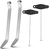 JEUCLEL 4PCS Instrument Cluster Removal Pulling Hooks Tool &amp; Pry Bar Tool | Dashboard Removing Tool Set, Trim Removal Tool Kit, Flooring Roofing Pry, Panel, Metal Pry Tool, Auto Interior