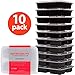 Nutrition Pit Healthy Meal Prep System ✮ New and Improved 50% Stronger 3-compartment Food Storage Container ✮ BPA Free Portion Control Bento Lunch Boxes