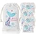 12 Pack Mermaid Shark Party Favor Bags - Party Treat Candy Goodie Bags for Birthday Party Baby Shower Supplies 5 x 8 Inches