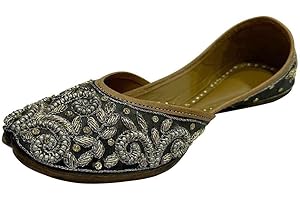 Stop n Style Punjabi Jutti for Ladies Swarovaski Mirror Work Indian Shoes Bridal Jutti Ethnic Jutti Online Jutti