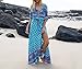 R.Vivimos Women Summer Button Up Floral Print Split Beach Maxi Dresses 4XL Light Green