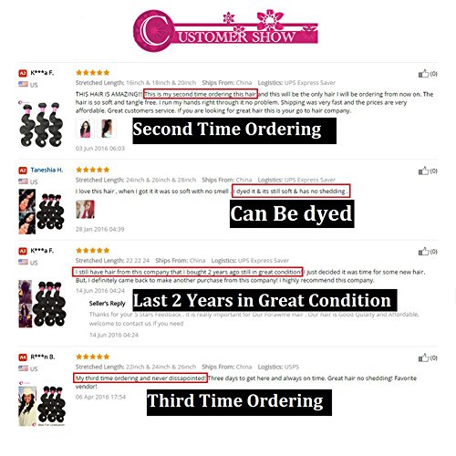 Forawme Soft Virgin Body Wave Hair Weaves 4pcs Lot 20 22 24 26