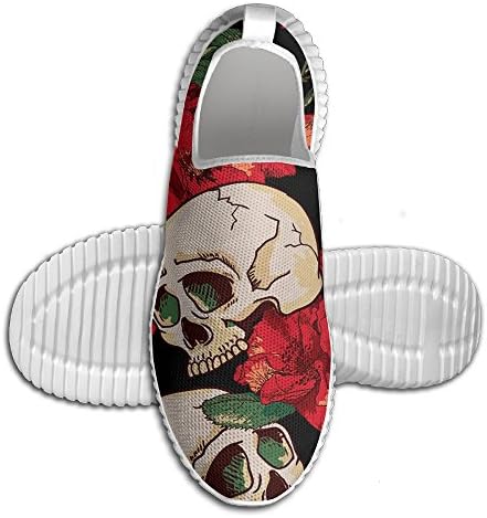 Sugar Rose Skull Lightweight Breathable Casual Sports Shoes Fashion Sneakers Walking Shoes 41