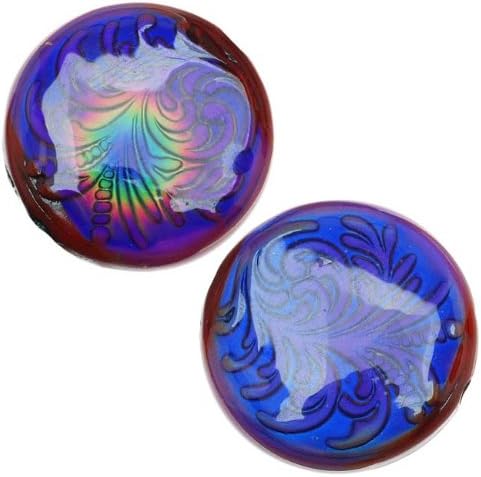 Mirage Color Changing Mood Beads - Radiant Rouge Design - 24mm Diameter (2)