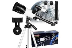 RherGrac Beginner-Friendly 70mm Astronomical Telescope with 300mm Focal Length, Up to 150X Magnification - Ideal Gift for Adults and Kids with a Passion for Space Exploration