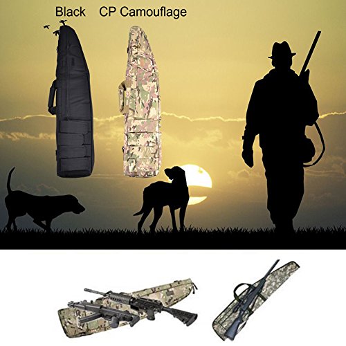 LUVODI 39/47 Inch Tactical Rifle Case Waterproof Soft Padded Carbine Air-Soft Sniper Gun Bag Fishing Rod Shotgun Hunting Bag Gun Case Storage Shoulder Strap 4 Magazine Pouches - Thumbnail 6