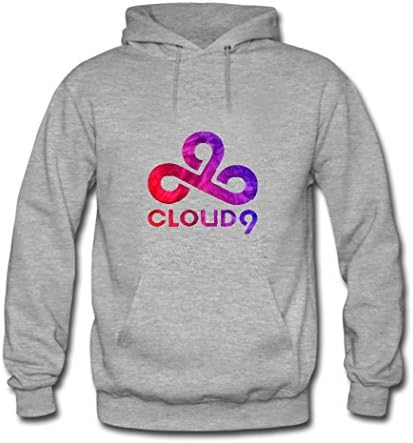 Cloud 9 Logo 2016 Printed Pullover Hooded Sweatshirt Men hoodies Grey Medium