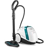 POLTI Vaporetto Smart 100 Steam Cleaner with Unlimited Steam Technology, Sanitize Floors, Carpets and Surfaces Adjustable High Power Steam Pressure Up to 58 PSI with 10 Accessories 1 Year Warranty
