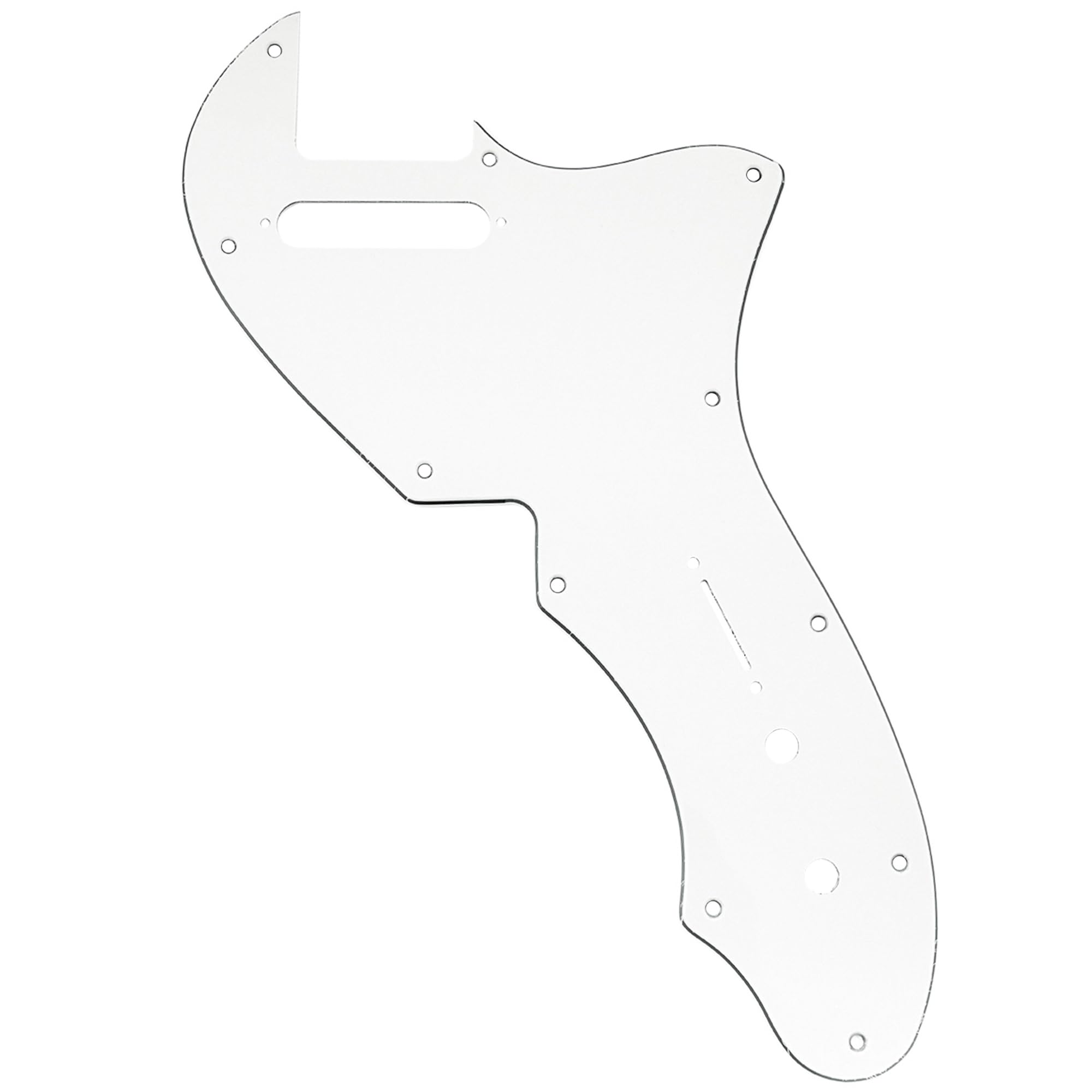Musiclily Pro 11 Holes Guitar Pickguard For USA Fender 69 Tele Thinline Style Electric Guitar, 3ply White