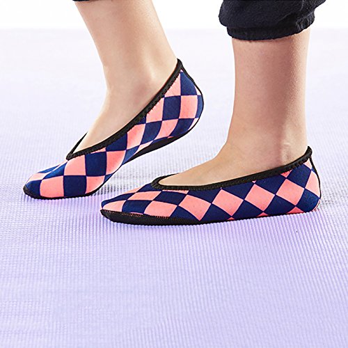 Nufoot Women's Ballet Flats - Foldable Neoprene Slipper Socks For Travel, Yoga & Home (Red, Size Small) - View #4