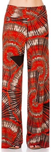 HerShe Women's Casual Comfort Palazzo Pants (1X-Large, P264CLAX Rust Mocha)