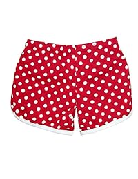 Disney - Pantalones cortos para mujer, diseño de Minnie Mouse, color rojo