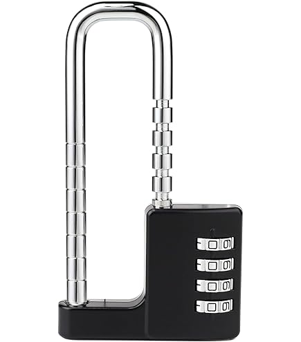 Lawnize Combination Padlock - Zinc Alloy Adjustable Shackle For Lockers, Bikes & Gates