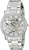 Stuhrling Original Women's 531L.11112 Classic Delphi Canterbury Automatic Skeleton Swarovski Crystal-Accented Silver Dial Watch
