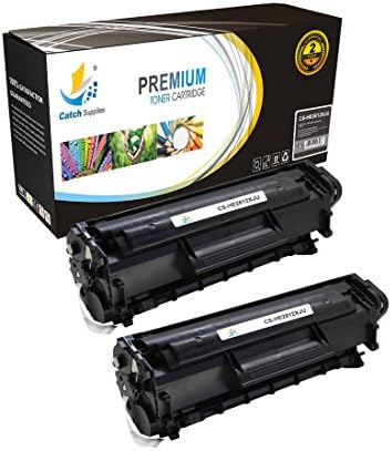 Catch Supplies 12X Q2612X Jumbo Premium Black 2 Pack Replacement Toner Cartridge Compatible with HP LaserJet 1010 1012 1018 1020 1022 3015 3020 3030 3050 3055, MFP M1005 M1319 Printers |3,000 Yield|