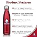 Liquid Nation Hydration Stainless Steel 16 Ounce Water Bottle - Leakproof - Spill Proof - Insulated - BPA-Free Water Bottle