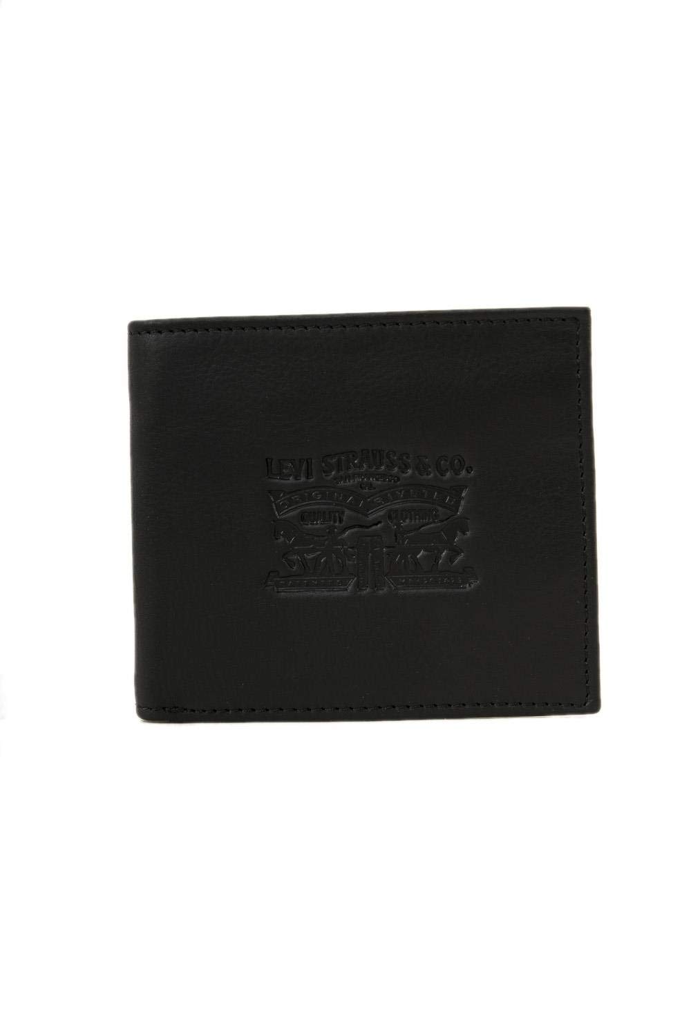 Levi's Men's Vintage Two Horse Vertical Wallet, Black, 10x2x11 centimeters (W x H x L)