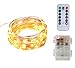 16Ft 60LED Warm White Starry String Lights /Waterproof 3AA Battery Case with Remote&Timer, for Indoor, Outdoor, Christmas Decorative , Patio, Wedding, Garden, Room/Copper Wire