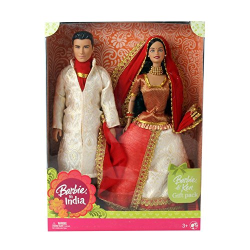 Barbie in India Barbie & Ken Gift Pack P6876 Mint in box Damage on top of box YOUR CHOICE RED OR BLUE SET