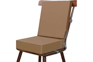 CAVWVTYU Booster Seat for Dining Table - Toddler 2Pcs Booster Chair Cushion with Different Height for Eating, PU Waterproof Easy Cleaning Booster Seat with Non-Slip Bottom & Adjustable Safety Belts