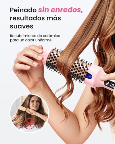 Alisador e Penteado de Escova Térmica de 38mm