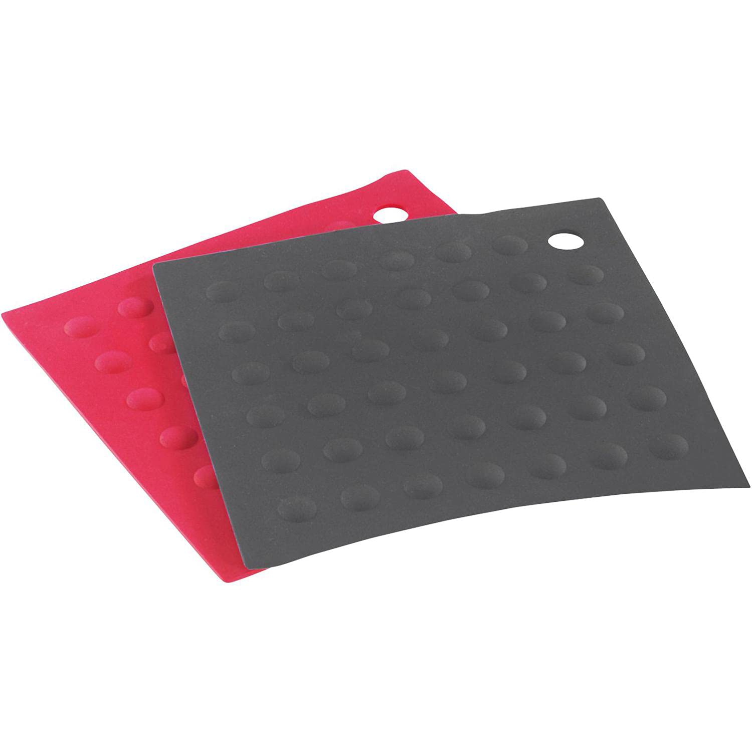Westmark Silicone Coasters, Black/Red