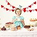 12.4' Long Valentine's Day Red Pink Heart Garlands Party Garlands Decoration Felt Hearts Banner Garland Backdrop Background Strings for Kids Wedding Birthday Baby Bridal Shower Classroom