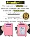 Beurlike Bifold ID Badge Holder Case Leather Credit Card Wallet Neck Lanyard (Pink)