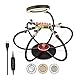 Flexible Helping Hands, 360°Rotary Third Hand,6 Flexible Arms PCB Holder Tool for DIY Soldering Work (With 3 Adjustable Light Settings Magnifying Lamp)