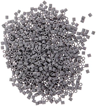 Amazon Co Jp Matefieldjp アイロンビーズ ホットビーズ パーラービーズ 5mm 単色 1000ピース Diy用品 知育玩具 手作り素材グレー ホーム キッチン