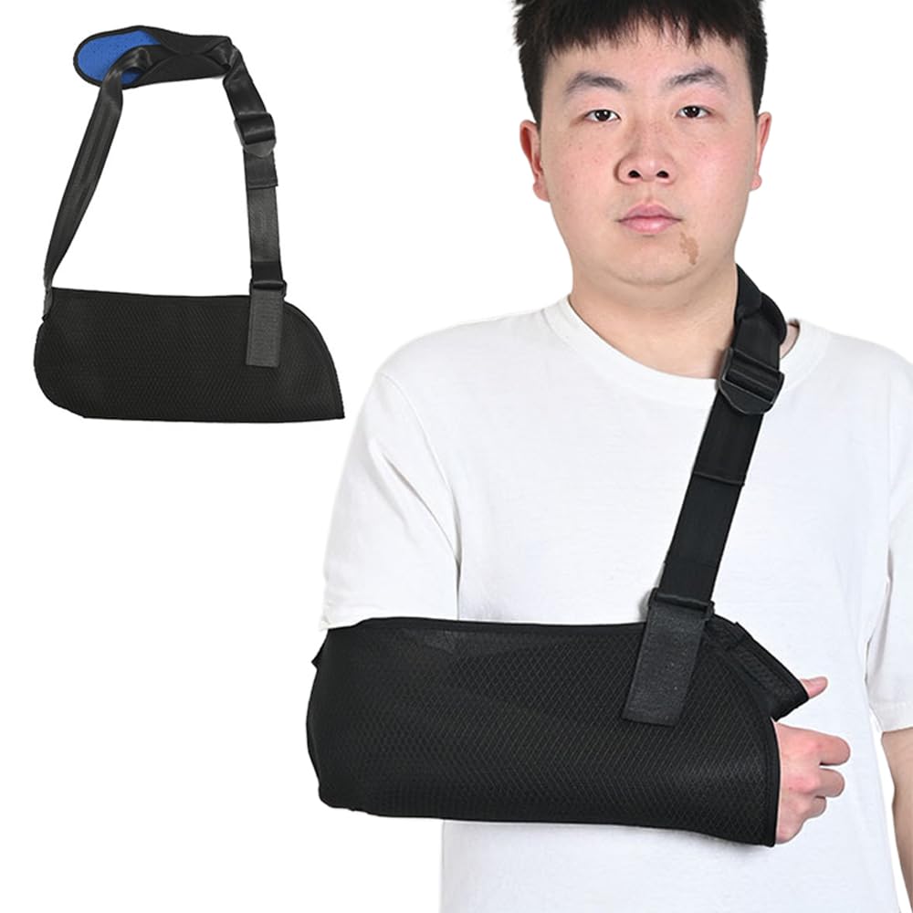 Universal Arm Sling for Shoulder Injury Shoulder Immobilizer Adjustable Arm Support Strap for Broken Wrist, Elbow, Dislocated Shoulder Support Brace Arm Shoulder Sling Arm Brace for Left and Right Arm