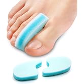 Sumiwish Foam Toe Separators, 10 Pack Breathable Toe Spacers, Reduce Friction and Relieve Corns Pain, Overlapping Toes Corrector - (Blue)
