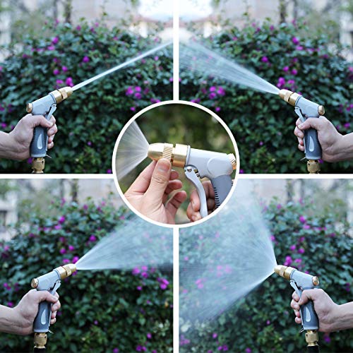 V.C.Formark Garden Hose Nozzle, Heavy Duty Metal Hose Spray Nozzle, Adjustable Multi-Function Nozzle for Hand Watering Plants & Lawn, Car Washing, Patio and Pets - Thumbnail 2