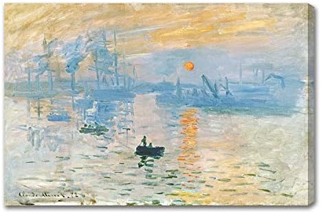 スポンサー プロダクト クロード モネ 日の出 油絵風 景画 飾り絵 テレビで話題 複製名画 インテリア アートポスター バー オフィス プレゼント リビング お風呂 寝室 フレーム 絵画 Mdf ダイニング