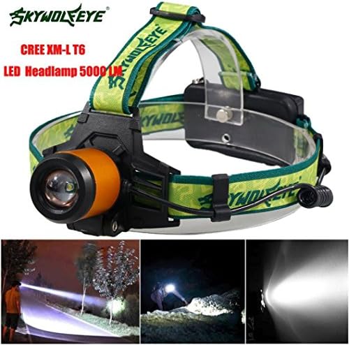 Womail 5000LM CREE XM-L T6 LED Headlamp Headlight Flashlight Head Light Lamp 18650