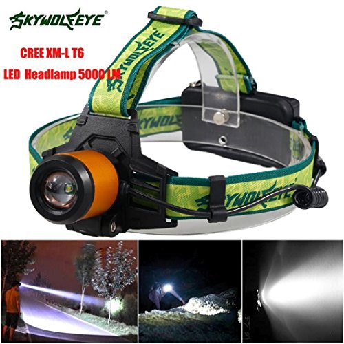 Womail 5000LM CREE XM-L T6 LED Headlamp Headlight Flashlight Head Light Lamp 18650