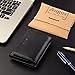 Augus Trifold Leather Wallet for Man RFID Blocking Wallet with Double ID Window (black)