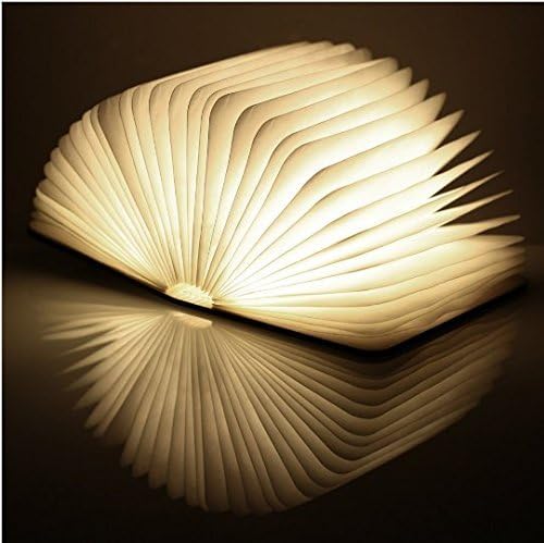 JCare 3D Colorful Folding LED Nightlight Creative LED Reading Book Light Lamp Best Home Novelty Decorative USB Rechargeable Lamps Home Desk Table Decro Kids Christmas Happy New Year Birthday Gift