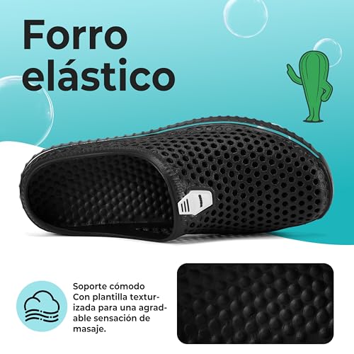 SAGUARO Unisex Beach Slippers Hollow Out Garden Sandals Clogs Shoes Indoor Outdoor Slipper 36-45EU
