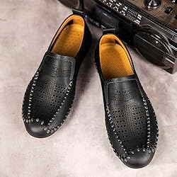 Men's Breathable Perforated Loafers Hand-Stitched