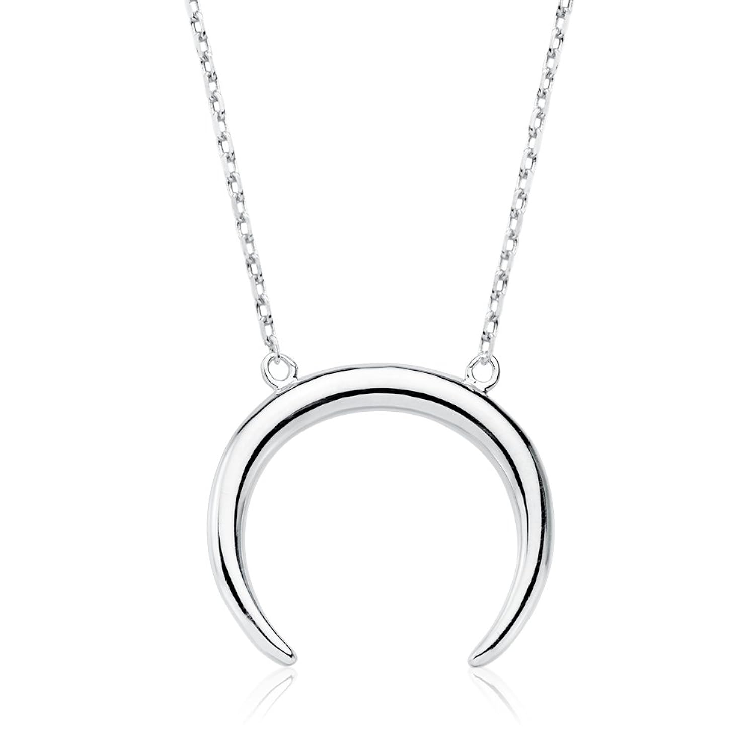 Iyé Biyé Jewels Collar mujer niña plata de ley cuerno luna con