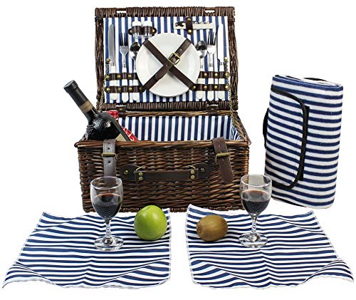 2 Wicker+Picnic+Service+Camping+Outdoor